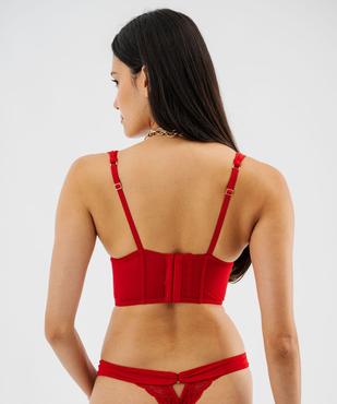 Soutien-gorge bustier push-up en dentelle vue4 - GEMO(HOMWR FEM) - GEMO