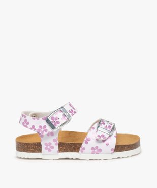Sandales fille à brides à boucle fantaisie et semelle liège vue1 - GEMO 4G FILLE - GEMO