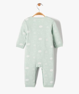 Pyjama bébé en jersey imprimé chat à ouverture ventrale vue3 - GEMO(BB COUCHE) - GEMO