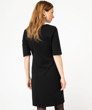 Robe à manches courtes avec effet noué femme vue3 - GEMO(FEMME PAP) - GEMO