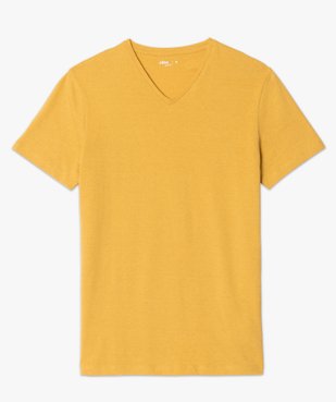 Tee-shirt homme à manches courtes et col V coupe slim vue4 - GEMO (HOMME) - GEMO