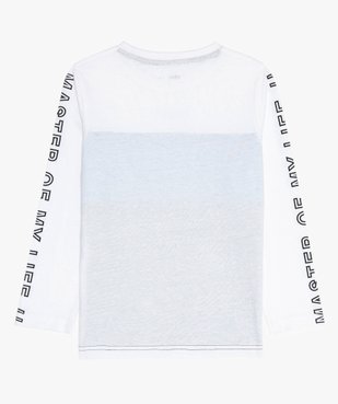 Tee-shirt garçon tricolore à manches longues vue3 - GEMO (ENFANT) - GEMO