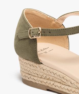 Chaussures en suédine à talon compensé en corde femme vue6 - VALENTINA BALDA - GEMO