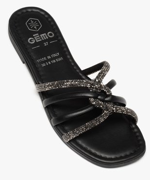 Mules femme avec brides à strass vue5 - GEMO (CASUAL) - GEMO