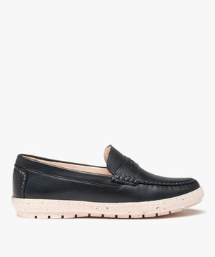 Mocassins femme dessus cuir uni et semelle crantée vue1 - ORGANICRAFT - GEMO