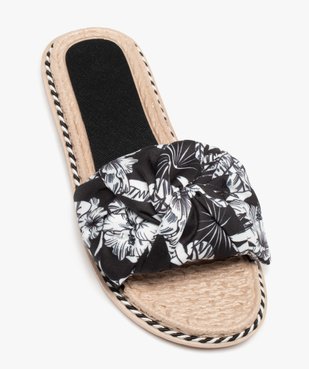 Mules de piscine femme à bandeau en toile imprimée vue5 - GEMO (PLAGE) - GEMO
