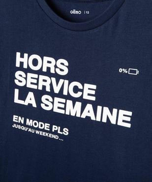 Tee-shirt imprimé manches courtes garçon vue3 - GEMO 4G GARCON - GEMO