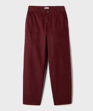 Pantalon barrel en toile 100% coton fille vue1 - GEMO (JUNIOR) - GEMO