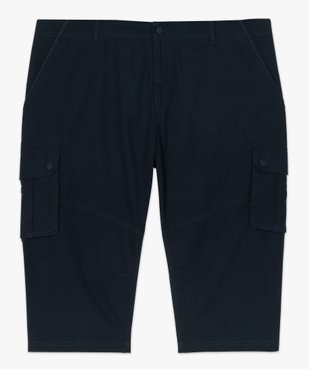 Pantacourt homme grande taille en toile unie avec larges poches vue5 - GEMO (G TAILLE) - GEMO