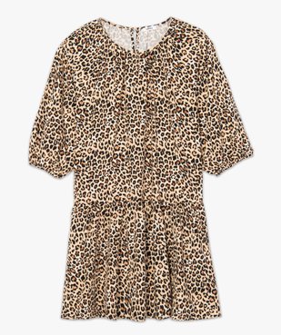 Robe femme imprimée courte à manches ¾ vue4 - Nikesneakers(FEMME PAP) - Nikesneakers