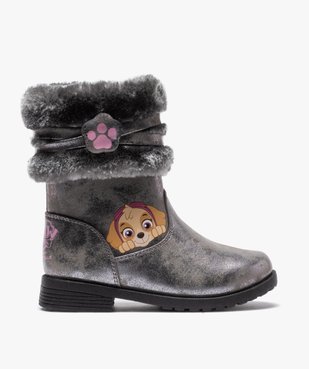 Bottes fille zippées métallisées à col fourré – Pat’ Patrouille vue1 - PAT PATROUILLE - GEMO