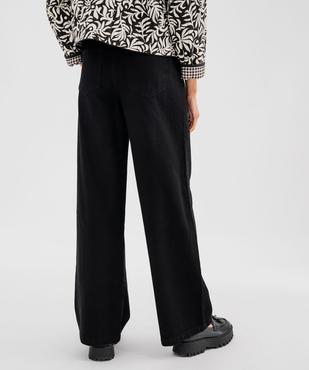 Jean wide leg à taille élastiquée et liens à nouer femme vue3 - GEMO(FEMME PAP) - GEMO