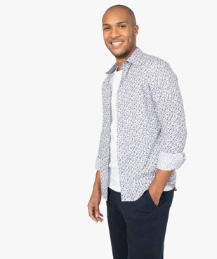 Chemise homme fleurie à manches longues vue1 - GEMO (HOMME) - GEMO