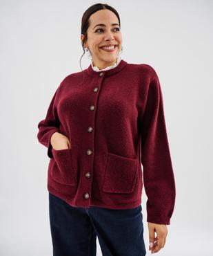Gilet avec col chemise femme grande taille vue1 - GEMO (G TAILLE) - GEMO