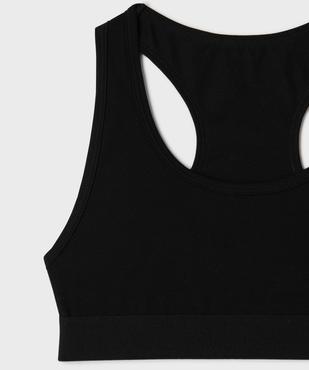 Brassière dos nageur en coton stretch doux et doublé fille vue2 - GEMO 4G FILLE - GEMO