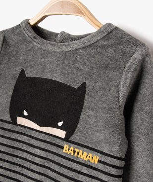 Pyjama velours imprimé Batman bébé vue2 - DISNEY BABY - GEMO