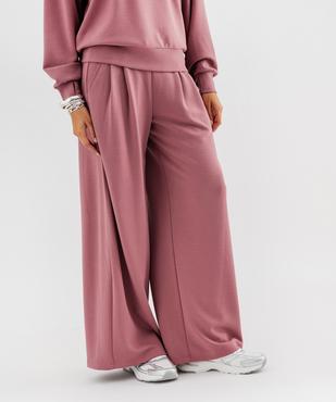 Pantalon de jogging large en modal doux femme vue2 - GEMO 4G FEMME - GEMO