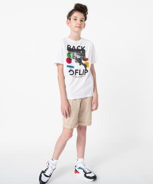 Tee-shirt imprimé en coton garçon vue5 - GEMO (JUNIOR) - GEMO