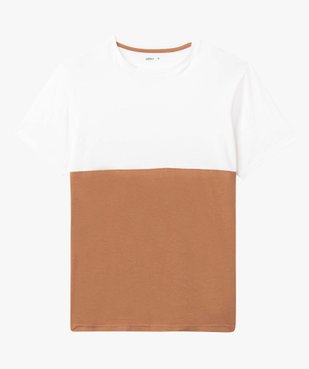 Tee-shirt homme bicolore à manches courtes vue4 - GEMO (HOMME) - GEMO