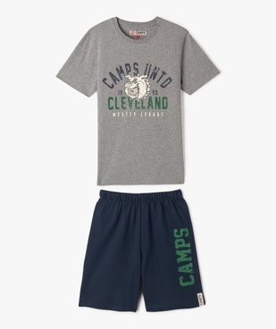 Pyjashort 2 pièces imprimé patiné garçon - Camps United vue1 - CAMPS - GEMO