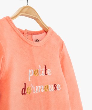 Pyjama bimatière dépareillé bébé fille vue2 - GEMO(BB COUCHE) - GEMO