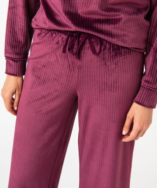 Pantalon de pyjama en velours côtelé femme vue2 - GEMO(HOMWR FEM) - GEMO