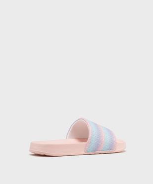 Mules de piscine à large bride moelleuse et pailletée fille vue4 - GEMO (PLAGE) - GEMO