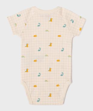 Body à manches courtes et fermeture devant à motifs dinosaures bébé garçon (lot de 3) vue4 - GEMO 4G BEBE - GEMO