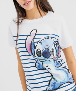 Tee-shirt oversize avec motif Stitch femme - Disney vue3 - LILO & STITCH - GEMO