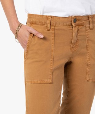 Pantalon femme en denim avec poches plaquées vue2 - GEMO(FEMME PAP) - GEMO