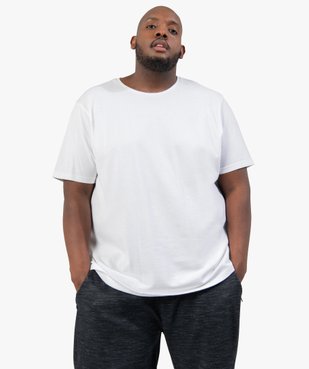 Tee-shirt homme grande taille à manches courtes à rayures texturées vue1 - GEMO (G TAILLE) - GEMO