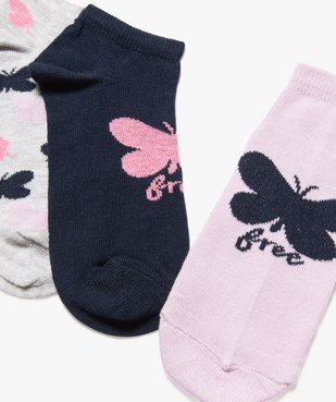 Chaussettes fille ultra courtes à motifs papillons (lot de 3) vue2 - GEMO (ENFANT) - GEMO