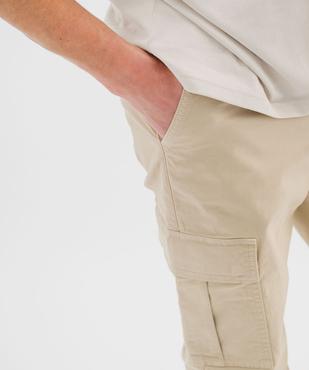 Pantalon cargo regular en coton stretch homme vue2 - GEMO (HOMME) - GEMO