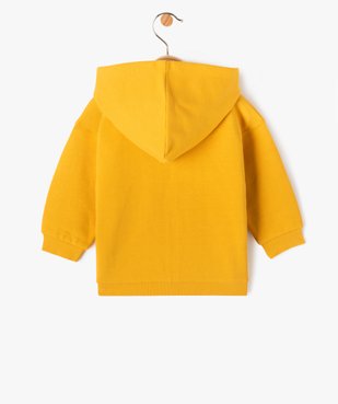 Sweat zippé à capuche en molleton doux bébé garçon vue3 - GEMO(BEBE DEBT) - GEMO