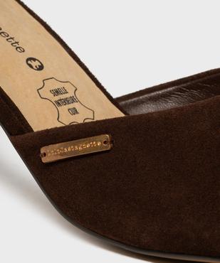 Mules à talon trapèze en suédine femme - LuluCastagnette vue6 - LULUCASTAGNETTE - GEMO