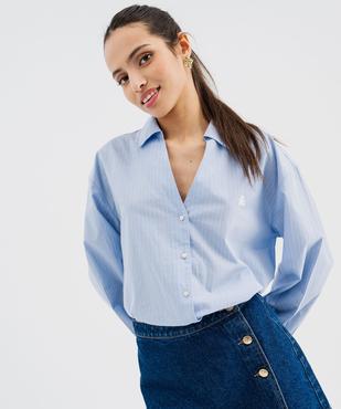 Chemise large manches longues rayée femme - LuluCastagnette vue1 - LULUCASTAGNETTE - GEMO