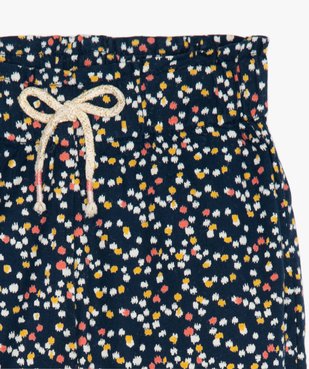 Pantalon bébé fille à motifs fleuris resserré aux chevilles vue2 - GEMO(BEBE DEBT) - GEMO