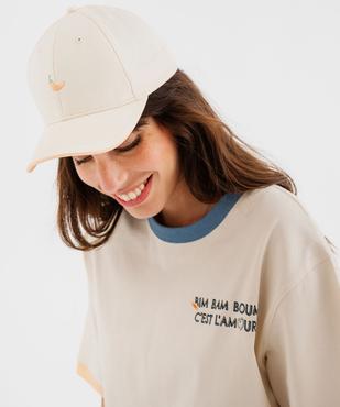 Tee-shirt manches courtes avec message amour mixte - Gémo X Maëva vue4 - GEMO 4G FEMME - GEMO