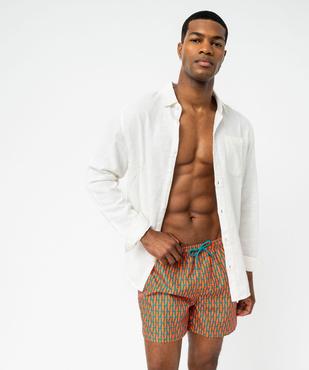 Short de bain imprimé hippocampes homme vue2 - GEMO 4G HOMME - GEMO