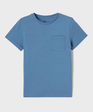 T-shirt uni à poche poitrine garçon vue1 - GEMO 4G GARCON - GEMO
