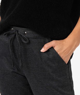 Pantalon femme en maille extensible à micro motifs vue6 - GEMO(FEMME PAP) - GEMO
