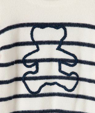 Pull fille à rayures et motifs pailletés – Lulu Castagnette vue2 - LULUCASTAGNETTE - GEMO