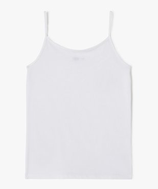 Débardeur à fines bretelles en coton stretch fille vue6 - GEMO (JUNIOR) - GEMO