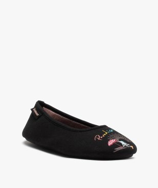 Chaussons femme ballerines imprimées Paradise - Isotoner vue2 - ISOTONER - GEMO