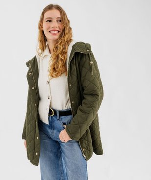 Manteau matelassé à capuche chaude femme vue2 - GEMO 4G FEMME - GEMO