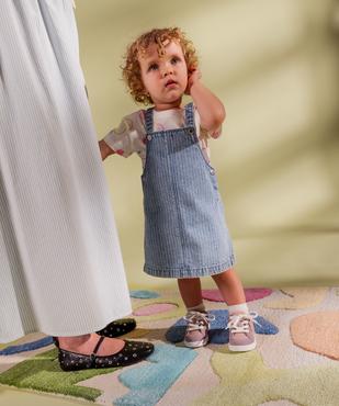 Robe en jean à bretelles bébé fille vue4 - GEMO(BEBE DEBT) - GEMO