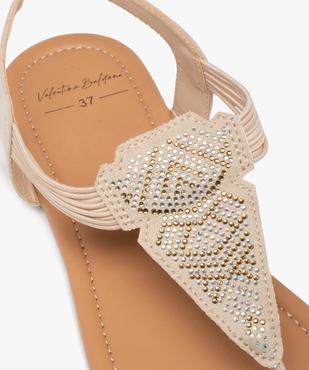 Sandales à entre-doigt avec brides élastiquées à strass femme - Valentina Baldano vue6 - VALENTINA BALDA - GEMO