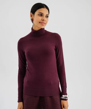 Pull col roulé en maille fine femme vue5 - GEMO 4G FEMME - GEMO