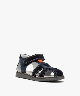 Sandales garçon à brides en cuir et fermeture scratch vue2 - Nikesneakers (ENFANT) - Nikesneakers
