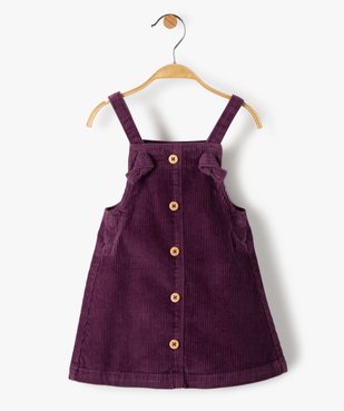 Robe bébé fille à bretelles en velours côtelé vue1 - GEMO(BEBE DEBT) - GEMO